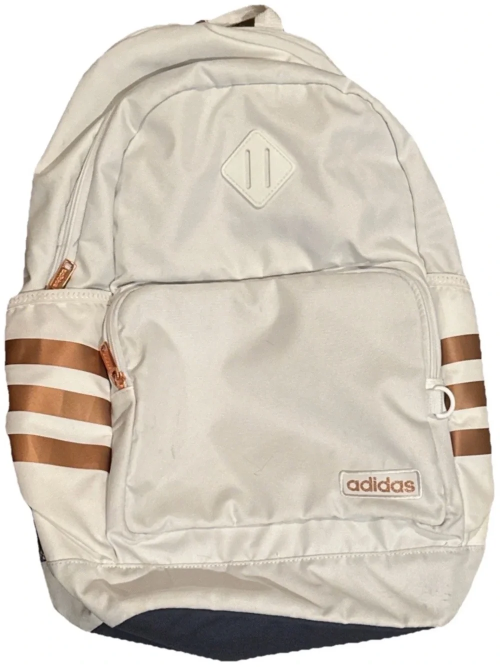 Adidas Women's White Backpack with Rose Gold Accents - Picture 3 of 8